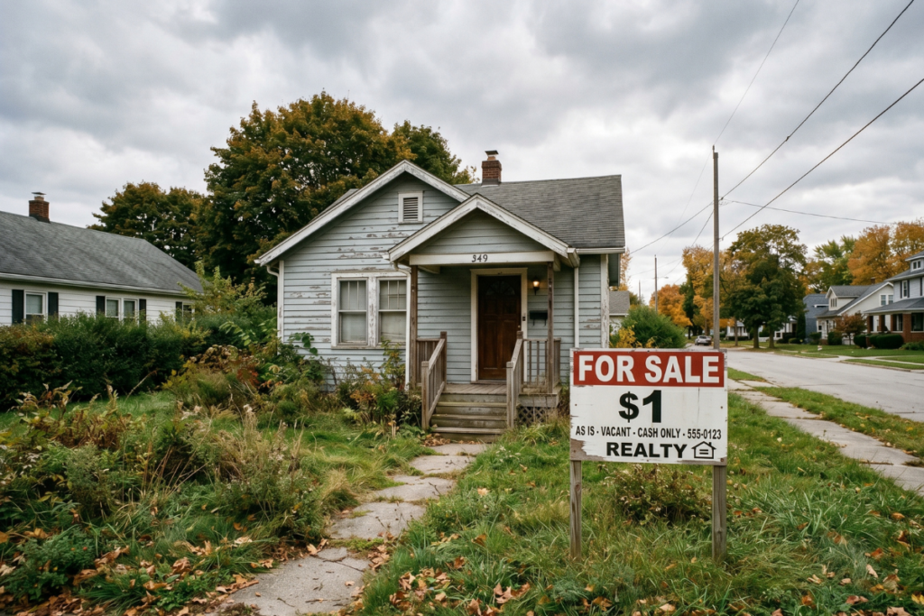 house for sale for one dollar foreclosure auction